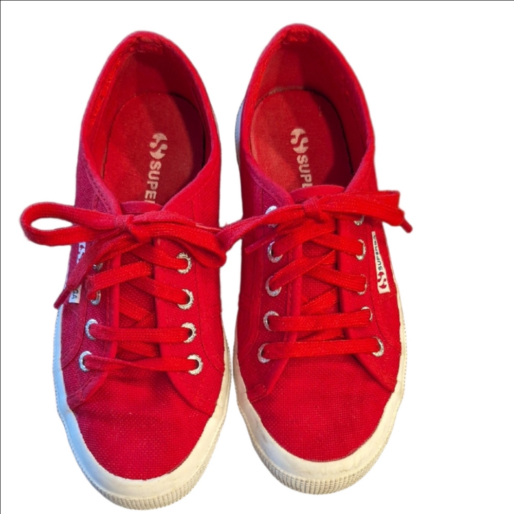 Superga Kids Size 35 2750 Cortu Classic Red Sneakers